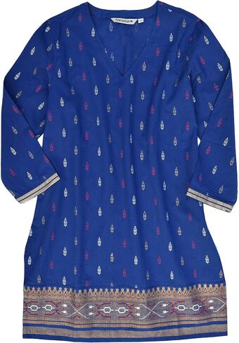 AV Hand Block Printed V Neck Tunic in Saudi Arabia