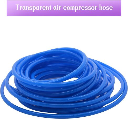 YXQ Pneumatic Air Tubing 6mm OD x 4mm ID 9m(29.5Ft) PU Polyurethane Air Compressor Tubing Hose Pipe, Blue in Saudi Arabia