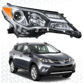 مجموعة مجموعة مصباح Pensun ملاءمة لعام 2013-2015 Toyota Rav4 Rav-4 مجموعة الأمامي السود in Saudi Arabia