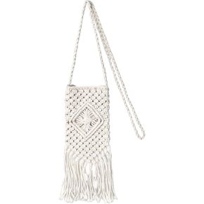 Eiyye Boho Purse Crochet Women's Crossbody Handbags Handmade Purse with Tassel, Lightweight Shoulder Bag Mini Bag in Kuwait