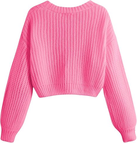 GORGLITTER Women's Button Up Cropped Cardigan Sweaters Chunky Knit Long Sleeve Trendy 2025 Fall Cardigans in Saudi Arabia