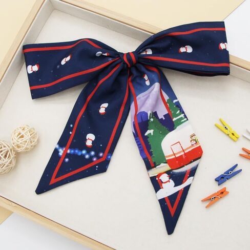 QTMY 4 Pack Christmas Purse Scarf for Bags Silk Head Scarf for Hair Neck Scarves Ribbon for Gift Wrapping,58 in Saudi Arabia