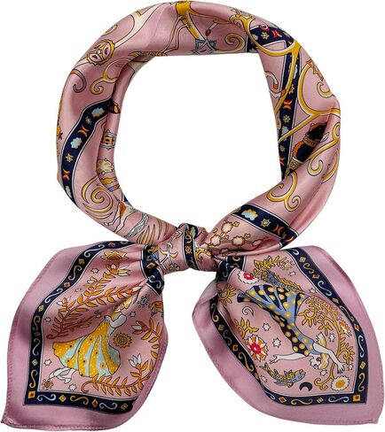 100% Mulberry Silk Square Scarf-25.6"x25.6"-Neck Scarf,Headscarf&Hair Wrap,Lightweight Silk Bandana Gifts for Women in Kuwait