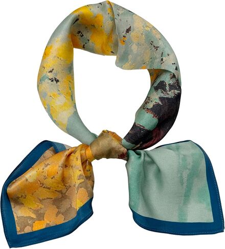 100% Mulberry Silk Square Scarf-25.6"x25.6"-Neck Scarf,Headscarf&Hair Wrap,Lightweight Silk Bandana Gifts for Women in Kuwait