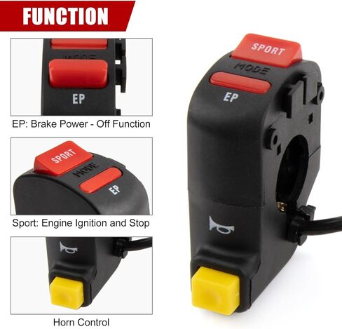 مفتاح تشغيل قوة الفرامل للضوء BEE S/X -PSLER دراجة نارية مركب مقود تركيب مقود مع قرن للدراجة الكهربائية على الطريق على الطريق SUR RON SWITCH in Saudi Arabia