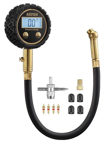 مقياس ضغط الإطارات الرقمي Astroai Pro 3-250ppsi ANSI B40.7 الصف 2A (± 0.4 ٪) ، مقياس الإطارات لضغط الإطارات ، نحاس صلب مع خرطوم مطاطي ، صمام نزيف الهواء ، LED الخلفي ، إكسسوارات السيارة ، الأزرق in Kuwait