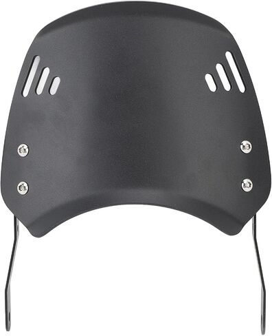 Qiilu Universal Motorcycle Windshield with Bracket Aluminum Wind Deflector Front Flyscreen for 6.5 to 9.45in Headlight with High Wind Protection (Silver) in Saudi Arabia