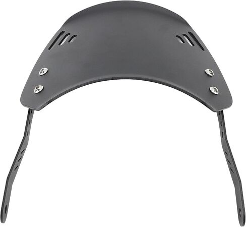 Qiilu Universal Motorcycle Windshield with Bracket Aluminum Wind Deflector Front Flyscreen for 6.5 to 9.45in Headlight with High Wind Protection (Silver) in Saudi Arabia