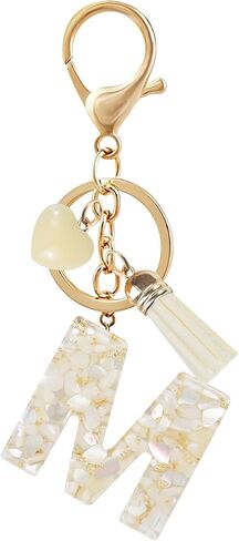 Fmeida Initial Keychains for Women | Personalized Cute Letter Key Chain Bag Purse Charms in Kuwait