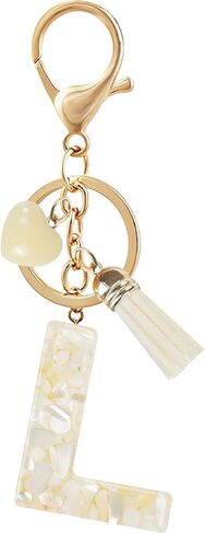 Fmeida Initial Keychains for Women | Personalized Cute Letter Key Chain Bag Purse Charms in Kuwait
