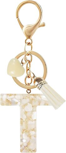 Fmeida Initial Keychains for Women | Personalized Cute Letter Key Chain Bag Purse Charms in Kuwait