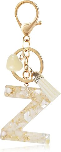 Fmeida Initial Keychains for Women | Personalized Cute Letter Key Chain Bag Purse Charms in Kuwait