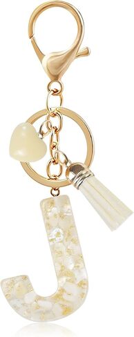 Fmeida Initial Keychains for Women | Personalized Cute Letter Key Chain Bag Purse Charms in Kuwait