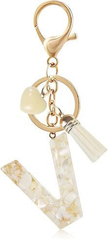 Fmeida Initial Keychains for Women | Personalized Cute Letter Key Chain Bag Purse Charms in Kuwait