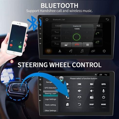 Android 13 Car Stereo Upgrade Radio Compatible for F150 for F250 2004-2014, Slakerbe 7 Inch Touchscreen 2G+32G Wireless Carplay Wireless Android Auto with GPS Navigation WiFi Backup Camera Mic in Kuwait