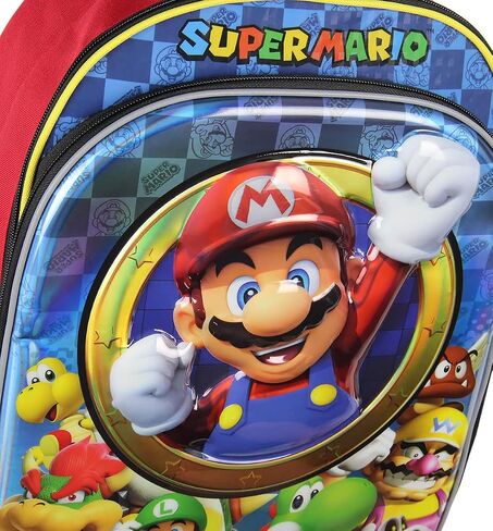 Nintendo Super Mario Bros All Over Character Molded Iridescent 16" Backpack in Saudi Arabia