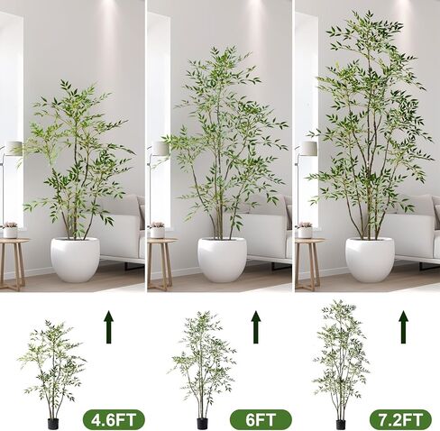 4.6ft من الخيزران شجرة الخيزران الاصطناعية Nandina Tree Plants Ingotial Indoor Tree واقعية واقعية بوعاء مع أكثر in Kuwait