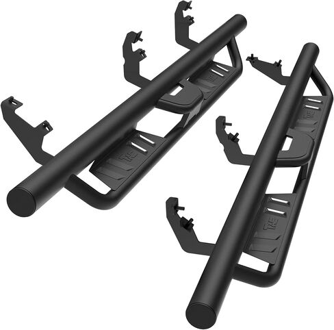 TAC EHD Running Boards Compatible with 2021-2025 Ford Bronco 4 Door | Side Steps| Nerf Bars| Step Rails| Rocker Slider| Two-Stair| Pickup Truck Exterior Accessories| 4" Drop| Carbon Steel in Saudi Arabia