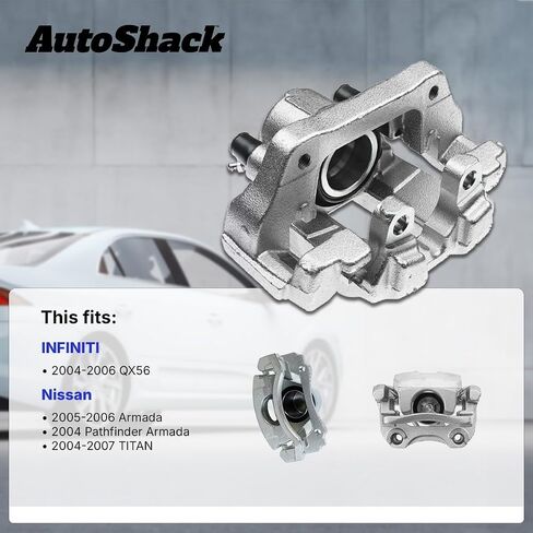 الفرجار الفرامل الأمامية Autoshack مجموعة من التجميع مع استبدال الأقواس لنيسان أرمادا 2004 Pathfinder Armada 2004-2007 Titan 2004-2006 Infiniti QX56 RWD Driver and Passenger Side BC30048PR in Saudi Arabia