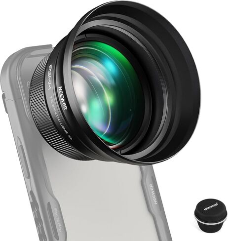 NEEWER HD 85MM Telephoto Phone Lens Only for 17mm Thread Backplate, 2.5X Magnification Compatible with SmallRig NEEWER iPhone Samsung Phone Cage Case with 17mm Lens Adapter, LS-59 in Saudi Arabia