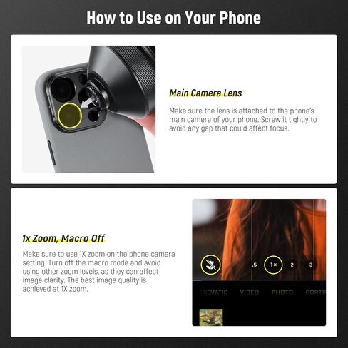 NEEWER HD 85MM Telephoto Phone Lens Only for 17mm Thread Backplate, 2.5X Magnification Compatible with SmallRig NEEWER iPhone Samsung Phone Cage Case with 17mm Lens Adapter, LS-59 in Saudi Arabia