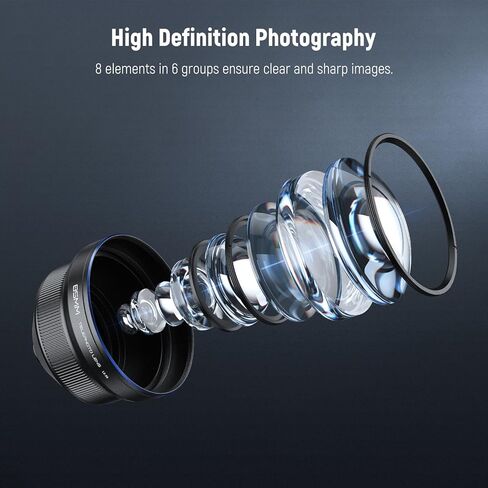 NEEWER HD 85MM Telephoto Phone Lens Only for 17mm Thread Backplate, 2.5X Magnification Compatible with SmallRig NEEWER iPhone Samsung Phone Cage Case with 17mm Lens Adapter, LS-59 in Saudi Arabia