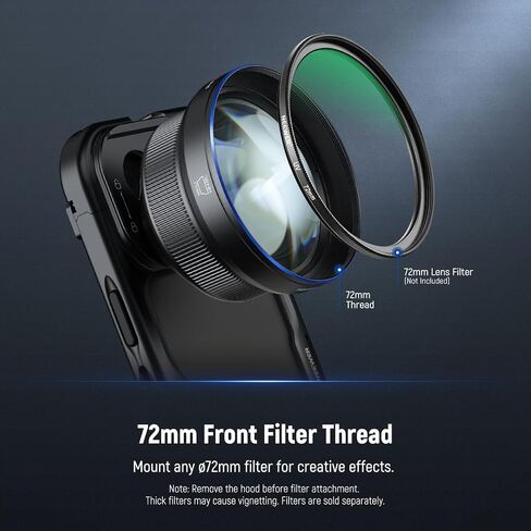 NEEWER HD 85MM Telephoto Phone Lens Only for 17mm Thread Backplate, 2.5X Magnification Compatible with SmallRig NEEWER iPhone Samsung Phone Cage Case with 17mm Lens Adapter, LS-59 in Saudi Arabia