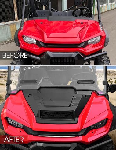 مغرفة غطاء محرك السيارة A & UTV PRO مع شبكة لسيارة Honda Pioneer 1000 3P 5P 6P 2016-2024، مغرفة فتحة تهوية مدخل الهواء مع مجموعة شبكية، فتحة تهوية معززة لتدفق الهواء لسيارة Honda Pioneer 1000-3 1000-5 1000-6 2016-2024 in Kuwait