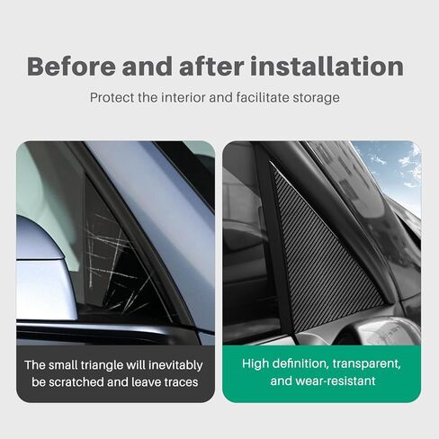 Precut Car Paint Protective Film for 2025 Tesla Model Y Juniper PPF Carbon Fiber Print Self Adhesive TPU Car Wrap Film Scratch Protector Exterior Accessories (Outside A-Pillar Triangle) in Saudi Arabia