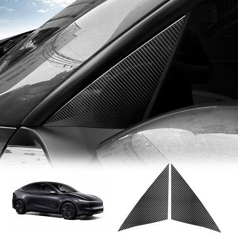 Precut Car Paint Protective Film for 2025 Tesla Model Y Juniper PPF Carbon Fiber Print Self Adhesive TPU Car Wrap Film Scratch Protector Exterior Accessories (Outside A-Pillar Triangle) in Saudi Arabia