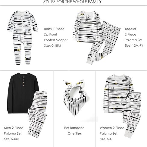Owlivia Christmas Halloween Pajamas For Family, Organic Cotton Holiday Pjs Matching Sets in Kuwait