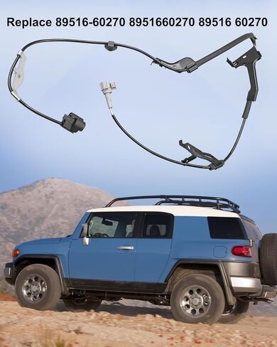 Front Left Side ABS Wheel Speed Sensor with Wiring Harness Fit for Toyota 4Runner 2010-2022 FJ Cruiser 2010-2014 Lexus GX460 2010-2022 Replace 89516-60270 8951660270 for Driver Side in Saudi Arabia