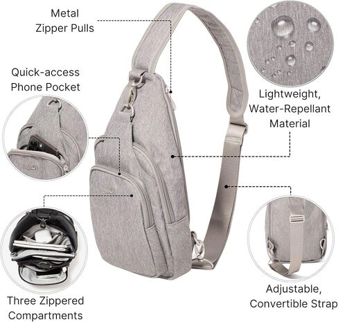 Baggallini Women's Central Park Sling 12 "X7" Crossbody Bag W/Convertible Contable Counter in Saudi Arabia