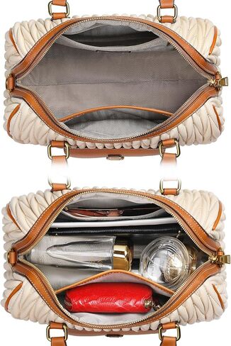 TIBES Vintage Barrel Bag for Women - Vegan Leather Purses and Handbags Satchel Bags for Women, Ladies Top Handle Handbags in Kuwait