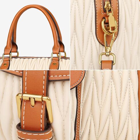 TIBES Vintage Barrel Bag for Women - Vegan Leather Purses and Handbags Satchel Bags for Women, Ladies Top Handle Handbags in Kuwait