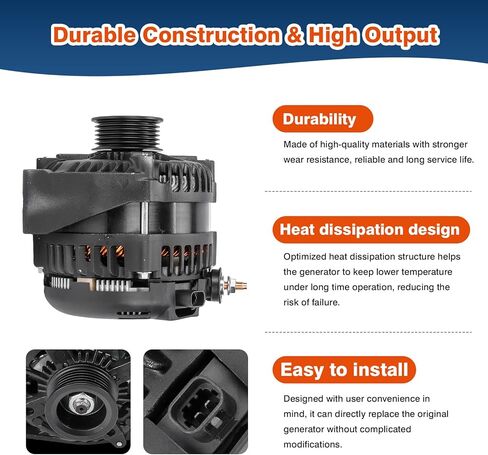 15093928 14 V High Output Copnalator 300 AMP FIT لعام 2007-2011 CMC Yukon XL CHEVY C K R VSIERRA Pickups لعام 2007-2014 Chevy Silverado 1500 2500HD 3500HD لـ Cadillac Escalade لـ Hummer H2 15857608 in Kuwait