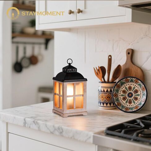 Decorative Candle Warmer Lantern with Timer: 2 in 1 Farmhouse Scented Wax Melt Warmer with Lid for Home Decor, 8" Rustic Large Electric Cute Fragrance Wax Cubes Tarts Burners in Saudi Arabia