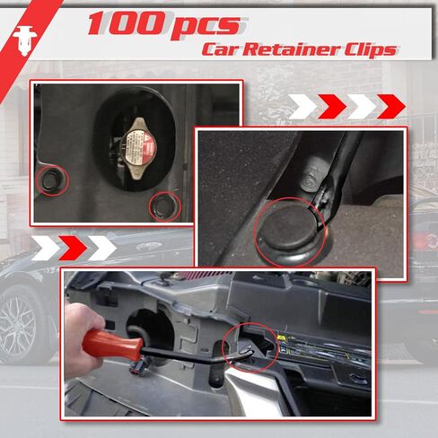 OTUAYAUTO Plastic Bumper Rivet Clips - Replacement for Rhino 450 660 700 Grizzly 600 ATV Body Fender Hood Fuel Tank Panel Push Fastener Rivet Screw Clips with Screwdriver in Kuwait