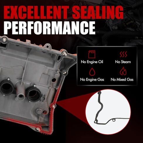 MITZONE N18B16A Upgrade Aluminum Engine Valve Cover Kit Compatible with Mini Cooper S Hatchback Roadster Countryman Paceman Clubman Convertible Coupe R55 R56 R57 R58 R59 R60 R61 Red 2011-2016 in Saudi Arabia