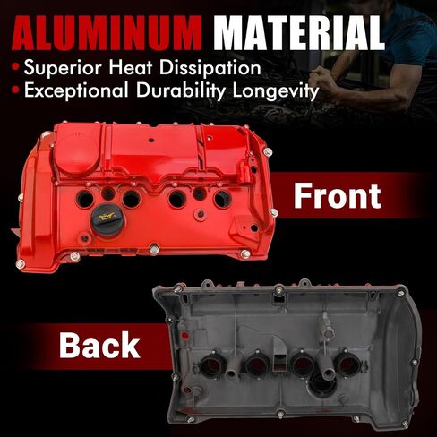 MITZONE N18B16A Upgrade Aluminum Engine Valve Cover Kit Compatible with Mini Cooper S Hatchback Roadster Countryman Paceman Clubman Convertible Coupe R55 R56 R57 R58 R59 R60 R61 Red 2011-2016 in Saudi Arabia