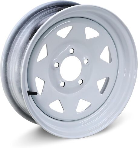 ROCKMAN Trailer Tire Wheel Assembly ST205/75R15 8-Ply D 107M 5 Lug on 4.5" PCD Silver Mod Rim,SET 2 in Saudi Arabia