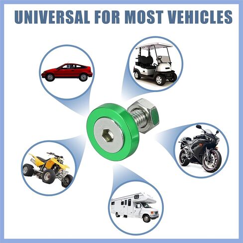 20 Pcs Car Motorcycle Green M6 Fender Bumper Washer Bolt Nuts Kit Aluminum Alloy Engine Bay Fastener Stable in Kuwait