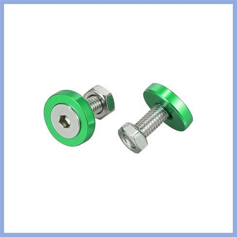 20 Pcs Car Motorcycle Green M6 Fender Bumper Washer Bolt Nuts Kit Aluminum Alloy Engine Bay Fastener Stable in Kuwait