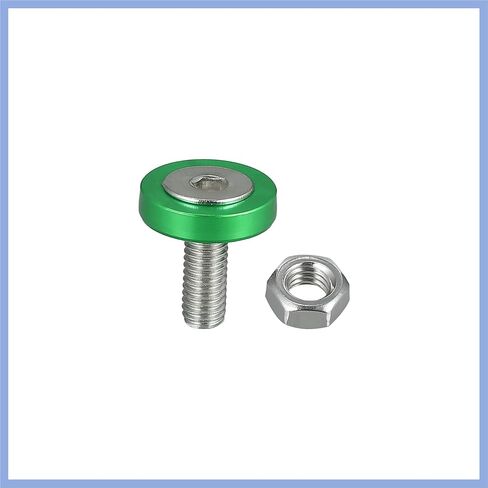 20 Pcs Car Motorcycle Green M6 Fender Bumper Washer Bolt Nuts Kit Aluminum Alloy Engine Bay Fastener Stable in Kuwait