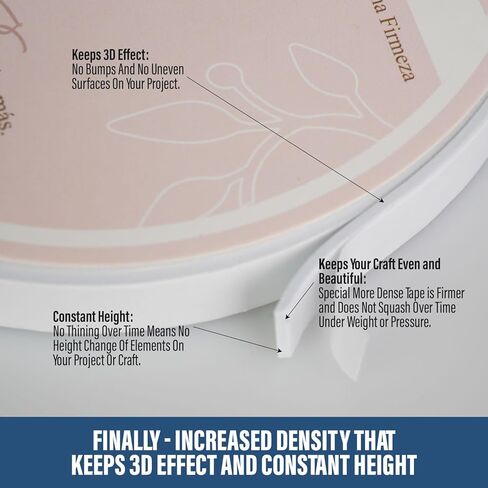 Double Sided Tape for Crafts, Arts, Scrapbooking, Double-Sided Adhesive Tape with Thickness Special for Arts, Photography. (2 mm (0.08 in) Thick x 1.5 cm (0.59 in) Width) in Kuwait