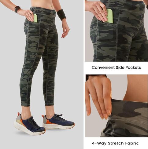 Dry Fit Women's Activewear Pants with Side Pockets | Stretchable Quick-Dry Workout Leggings Gym Yoga Pants in Saudi Arabia