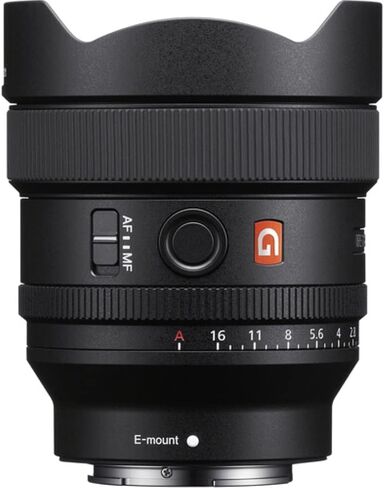 عدسة Sony FE مقاس 14 مم F1.8 GM ذات إطار كامل وفتحة واسعة وزاوية واسعة مع منفاخ الملحقات المتقدمة ومجموعة التنظيف | سوني SEL14F18GM in Saudi Arabia