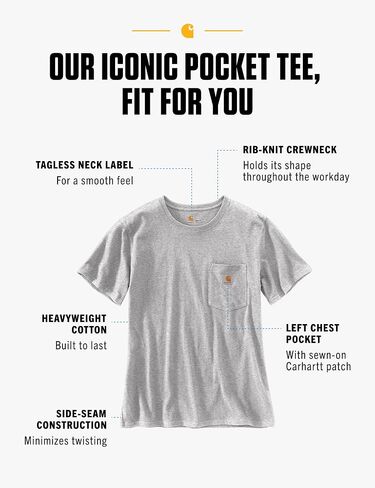 Carhartt Women's Loose Fit Heavyweight Short-Sleeve Pocket T-Shirt in Saudi Arabia