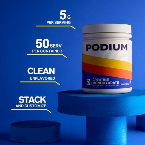 Podium Nutrition, Solos | Creatine Monohydrate, 50 Servings, Strawberry, Boost Athletic Performance in Saudi Arabia