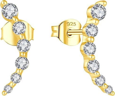 Starchenie 925 Sterling Silver متسلق القرط القرط الأذن الأذن أقراط للنساء in Saudi Arabia